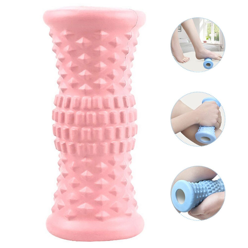 Massager Roller Workout Foam Roller Vibrating Leg Circulation Roller Rechargeable Battery for Foot Pain Relief Pink