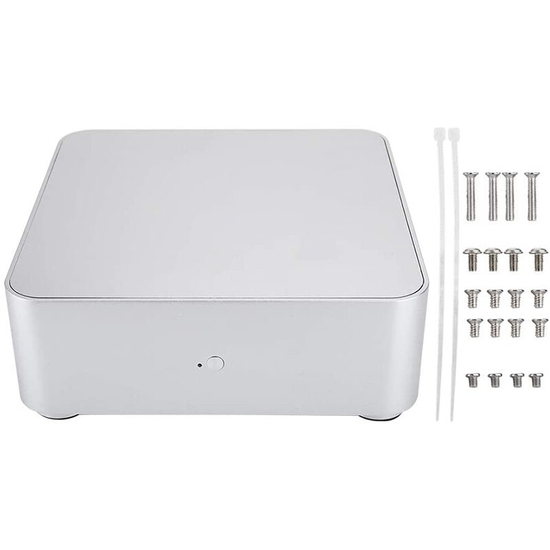 H80S HTPC carcasa de chasis de refrigeración Mini ITX Slim Office Home Gaming práctica carcasa de aleación de aluminio para ordenadores PC: Default Title