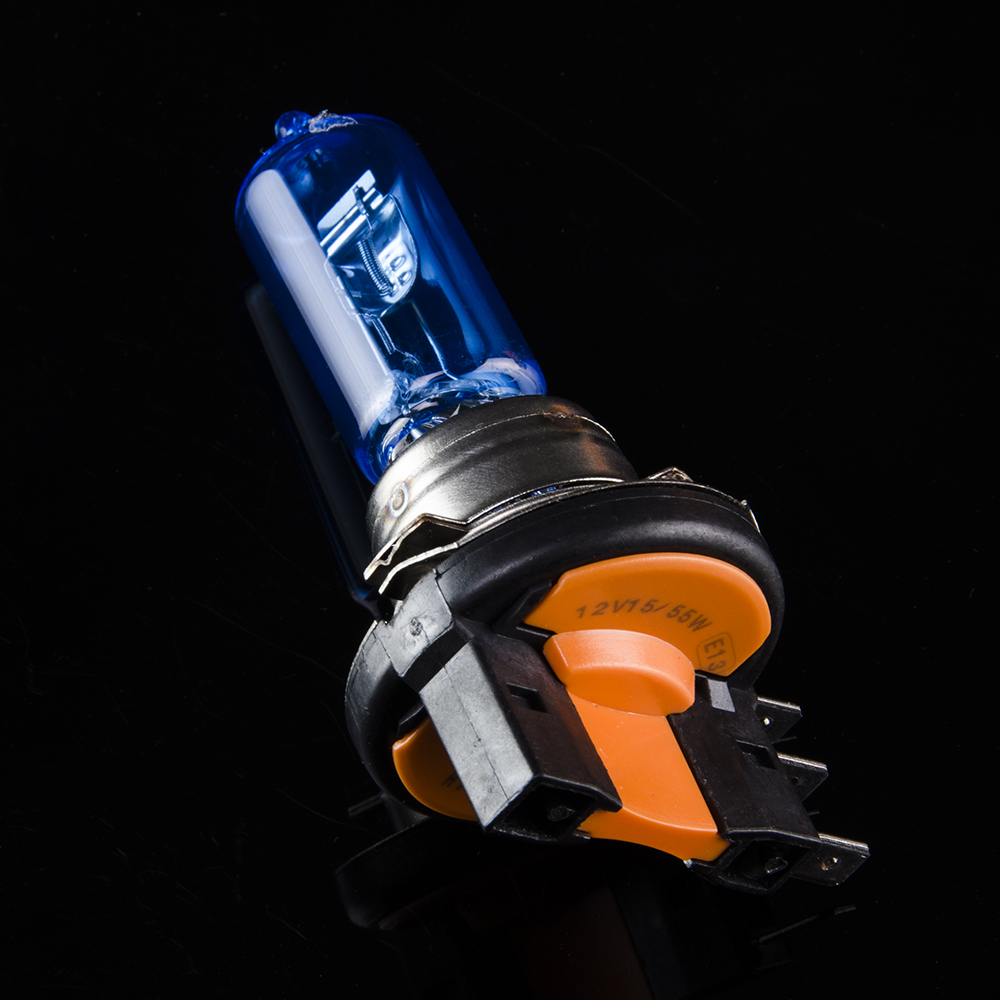 Hippcron H15 Halogen Lamp 12V 15/55W 2 PCS(1 Pair) 5000K HeadLight Bulb Dark Blue Glass Car Light Super White