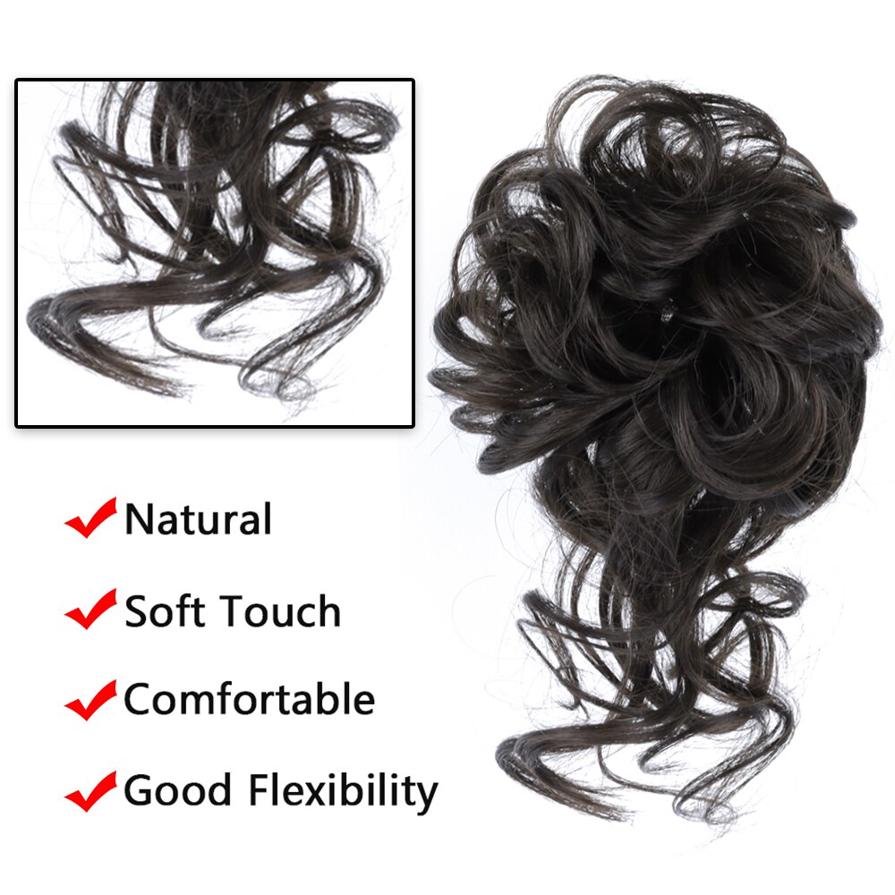 Hairstar Bun Extensions Rommelig Krullend Elastische Haar Scrunchies Haarstukjes Synthetische Chignon Donut Opgestoken Haar Stukken Voor Vrouwen Meisjes