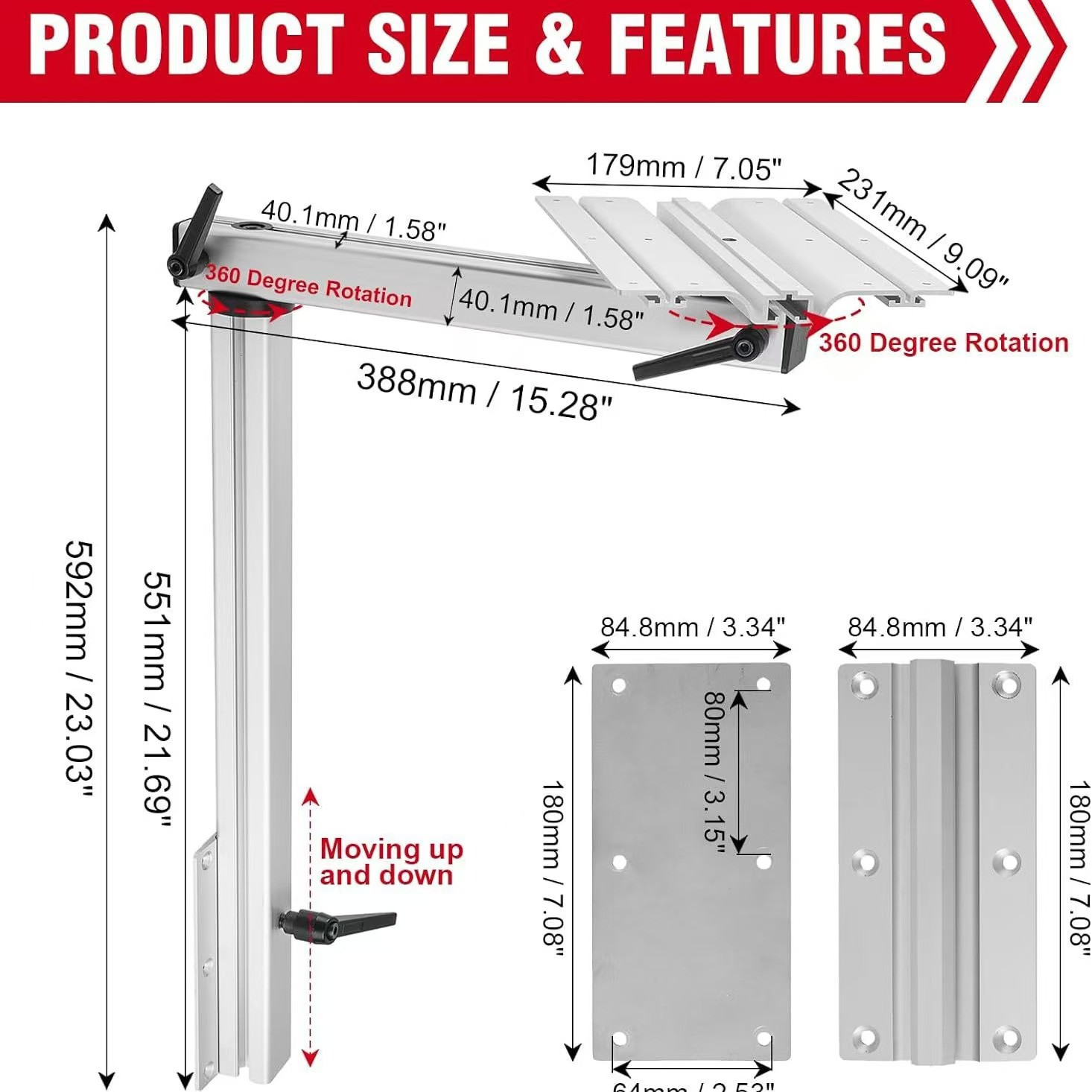 Tischbeine aus aluminiumlegierung, verstellbare, schwenkbare und klappbare möbelbeine mit schrauben, passend für wohnwagen- und campingzubehör