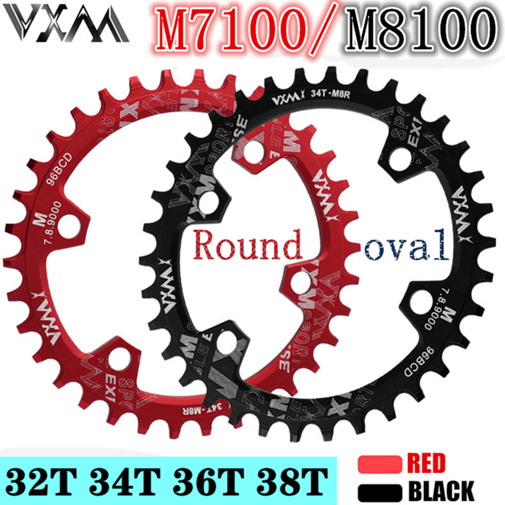 VXM-96bcd Kettingblad MTB Ronde ovale Fietskettingblad 30T 32T 34T 36T 38T Kroon Tandplaat Voor M7000 M8000 Fietsen onderdelen Set