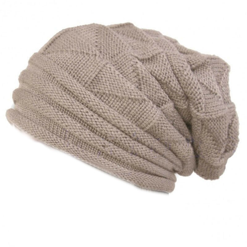 Women Men Unisex Knitted Baggy Beanie Hat Oversized Winter Warm Hats Ski Slouchy Cap Skullies Beanies Wool Cap Beanies Winter