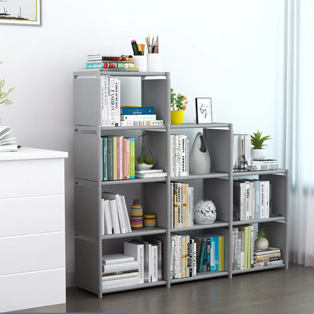 Eenvoudige Boekenplank Meerlaagse Boekenplank Opbergrekken Slaapkamer Boekenplank Organizer Eenvoudige Montage Boekenkast Stapelbare Boekenplanken