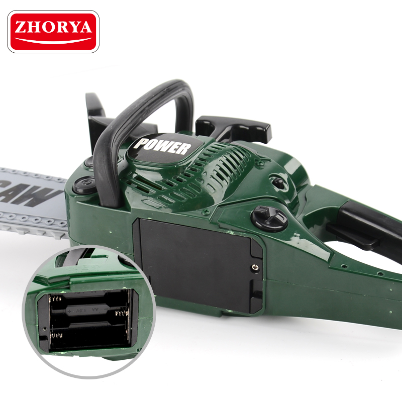 Zhorya Pretend Play Rotating Chainsaw with Sound Drill Toys Kids Tool Set Simulation Tools Repair Toys for Boys Children