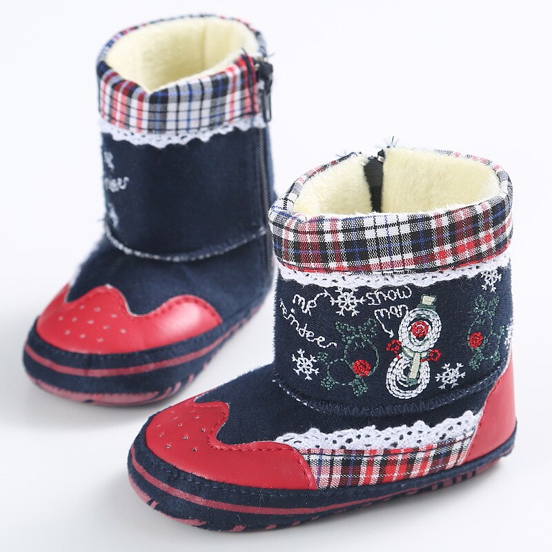 Zapatos de Navidad para bebé, niño y niña, Papá Noel cálido, primeros pasos, bonitas botas de Navidad, zapatos para bebé, novedad de