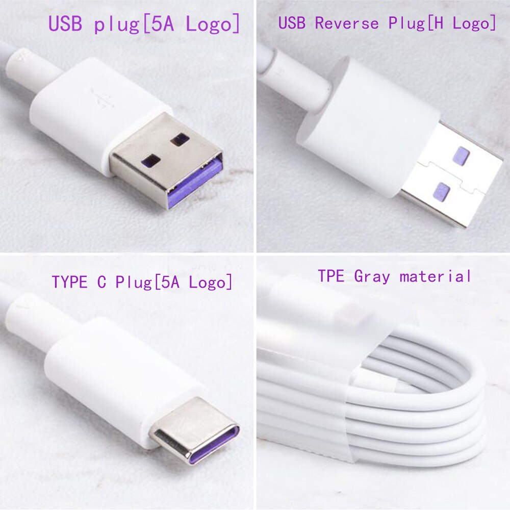 Huawei 4.5V 5A/5V4.5A Supercharge Quick Travel Muur Adapter Voor P10 P20 P30 P40 Plus Mate 9 10 20 30 40 Pro Usb 3.1 Type C Kabel