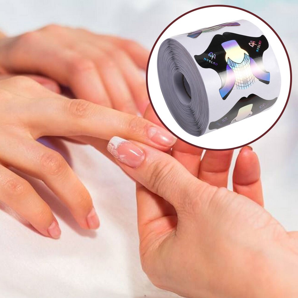 300 Pcs Nagel Sticker Frenchtips Acryl Uv Gel Extension Curl Vorm Builder Gel Sticker Art Guide Mold Manicure Stencil