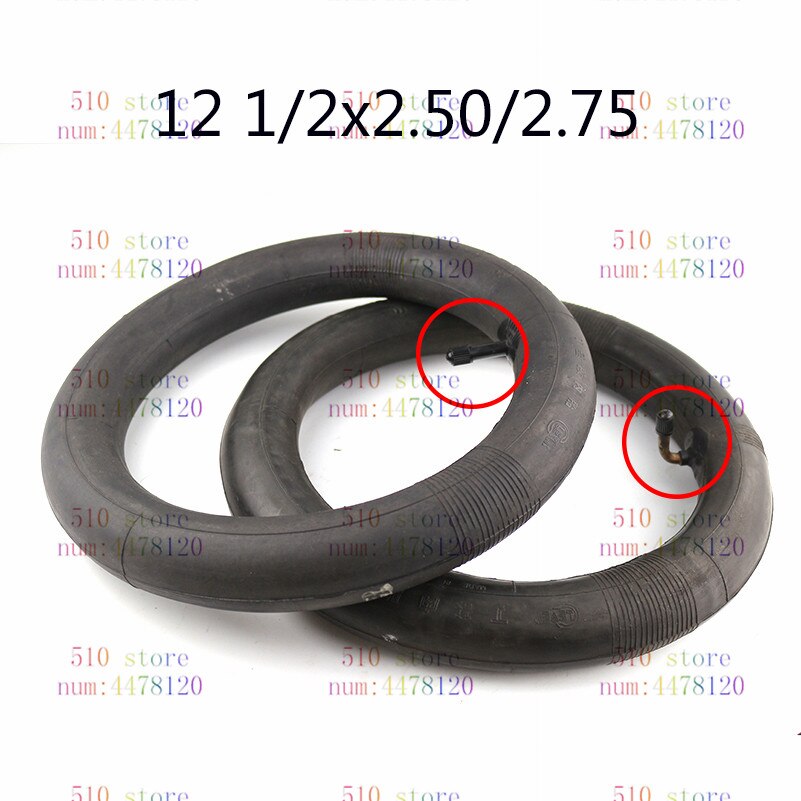 2pcs 12 1/2X2.50 2.75"butyl inner tube pocket Bike Scooter Moped 49CC Rear/front Tire Innertube 12 1/2X2.50/2.75