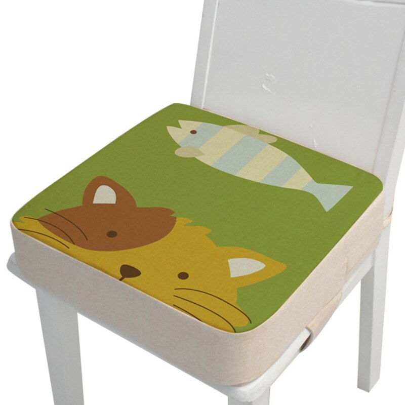 Asiento alto con dibujos de animales para niños, cojín con aumento de refuerzo, 40x40x10cm, A2UB