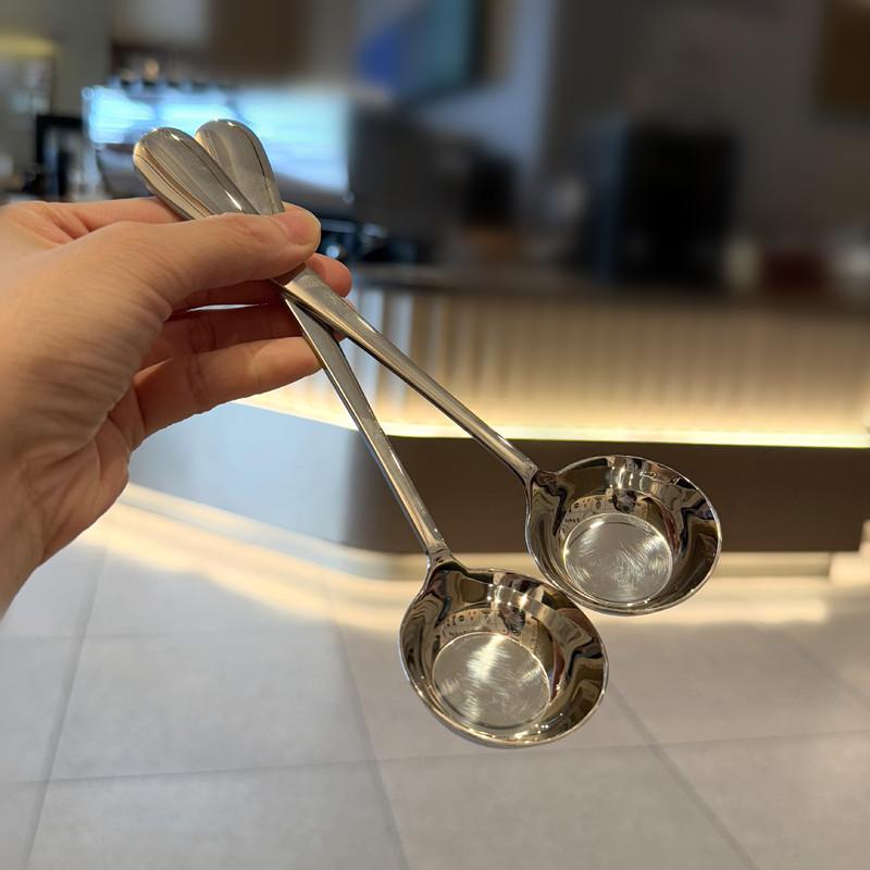 1/2 stuks roestvrijstalen lepel met lange steel - platte bodem food-grade duurzaam schoon te maken voor rijstsoepnoedels dessert