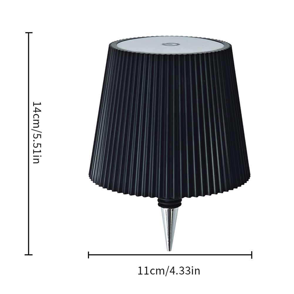 Wireless Touch Table Lamp LED Wine Bottle Light Rechargeable Stepless Dimming Night Lamp for Parties Bars Restaurant Decor: Silver