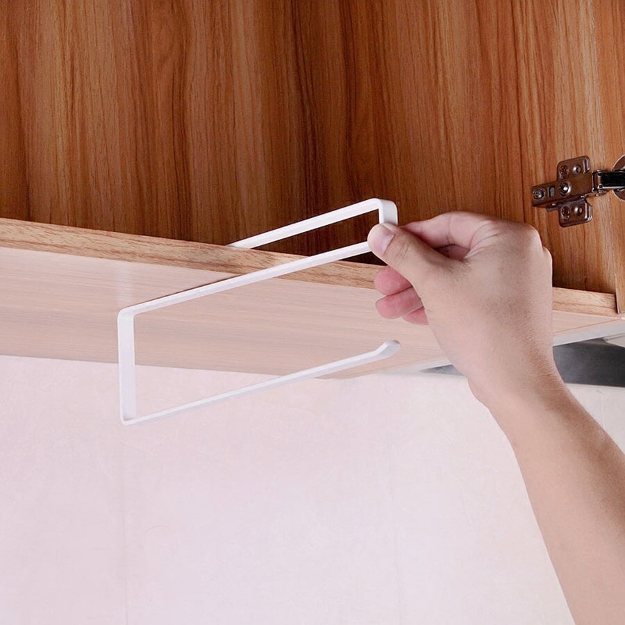 Hushållspappershållare järnpapper rullhanddukar förvaringsställ skåp hängande hylla badarrangörer solid hängare