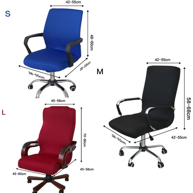 3 kleuren m/l universele moderne simplistische stijl stof rekbare stoelhoes thuiskantoor café computer draaibare stoelhoes