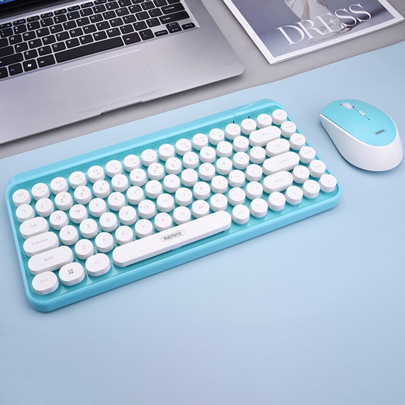 Pink 2.4G Wireless Keyboard Office Game Home For Laptop Computer PC Keyboard Gaming Keyboard box packaging