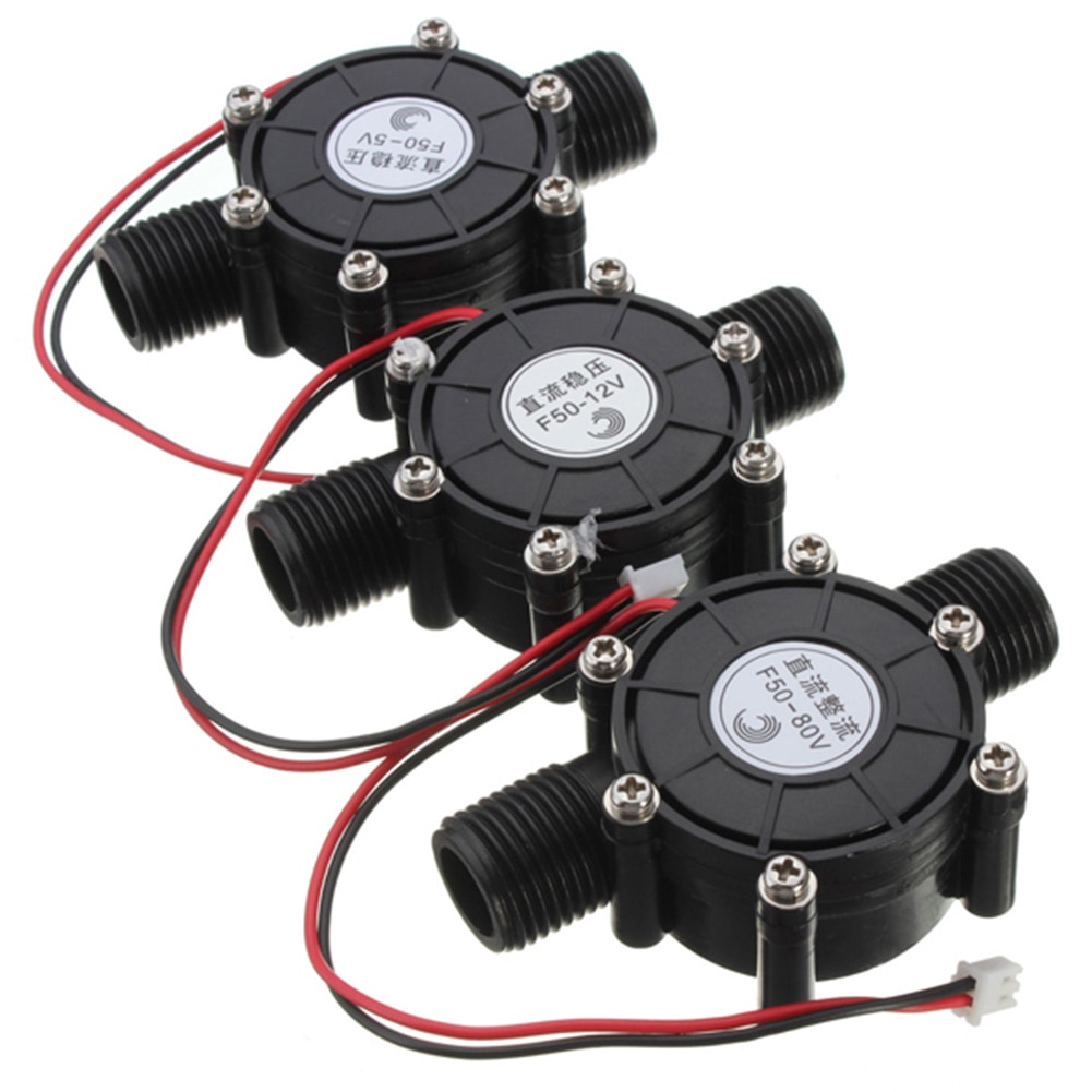 ¡Lo más ! 1 unidad 80 v/12 v/5 V 10W microgenerador hidráulico de CC flujo de agua del grifo hidráulico DIY 1/2 pulgadas generadores de energía alternativos