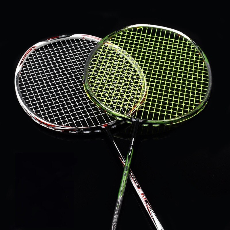 2022 Carbon Fiber Racket Lightweight Badminton Racket 7U Full Carbon Badminton Racket Single Shot with Bag