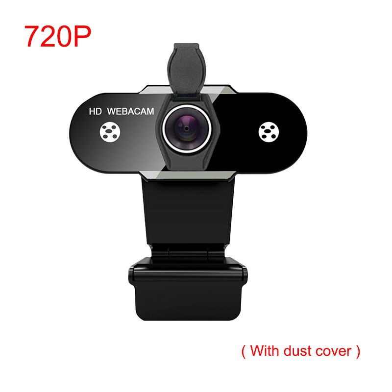 1080P 1944P 720P 480P HD cámara Web con micrófono giratorio PC cámara Web de escritorio Cam enfoque automático para PC Video llamada de aprendizaje en línea: 720P With cover