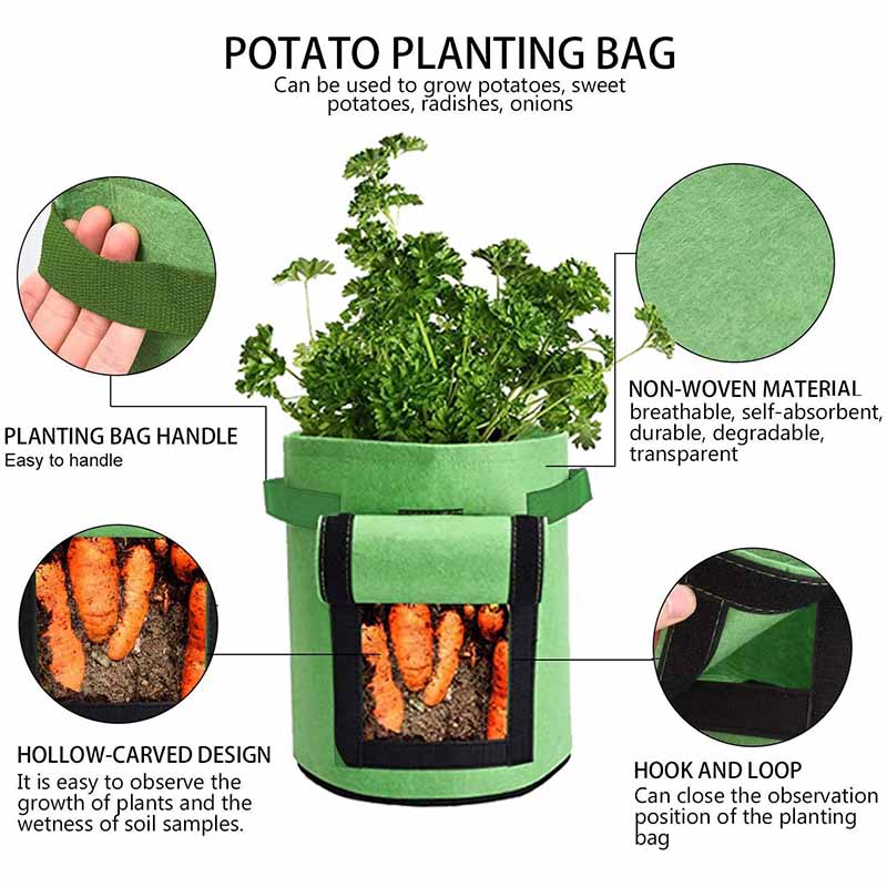 Filcowe worki robić uprawy roślin uchwyty tkaniny ogrodowe doniczki robić ziemniaków szklarnie warzywa rosnące torby nawilżające narzędzia pionowe