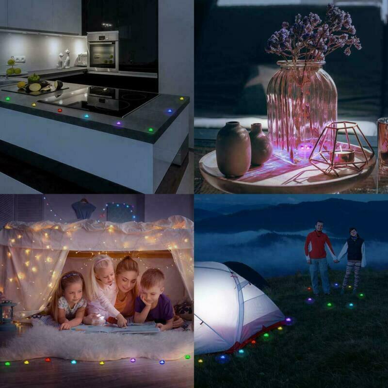 IP68 Waterproof Battery Operated Multi Color Submersible LED Underwater Light for Fish Tank Pond Swimming Pool Wedding Party