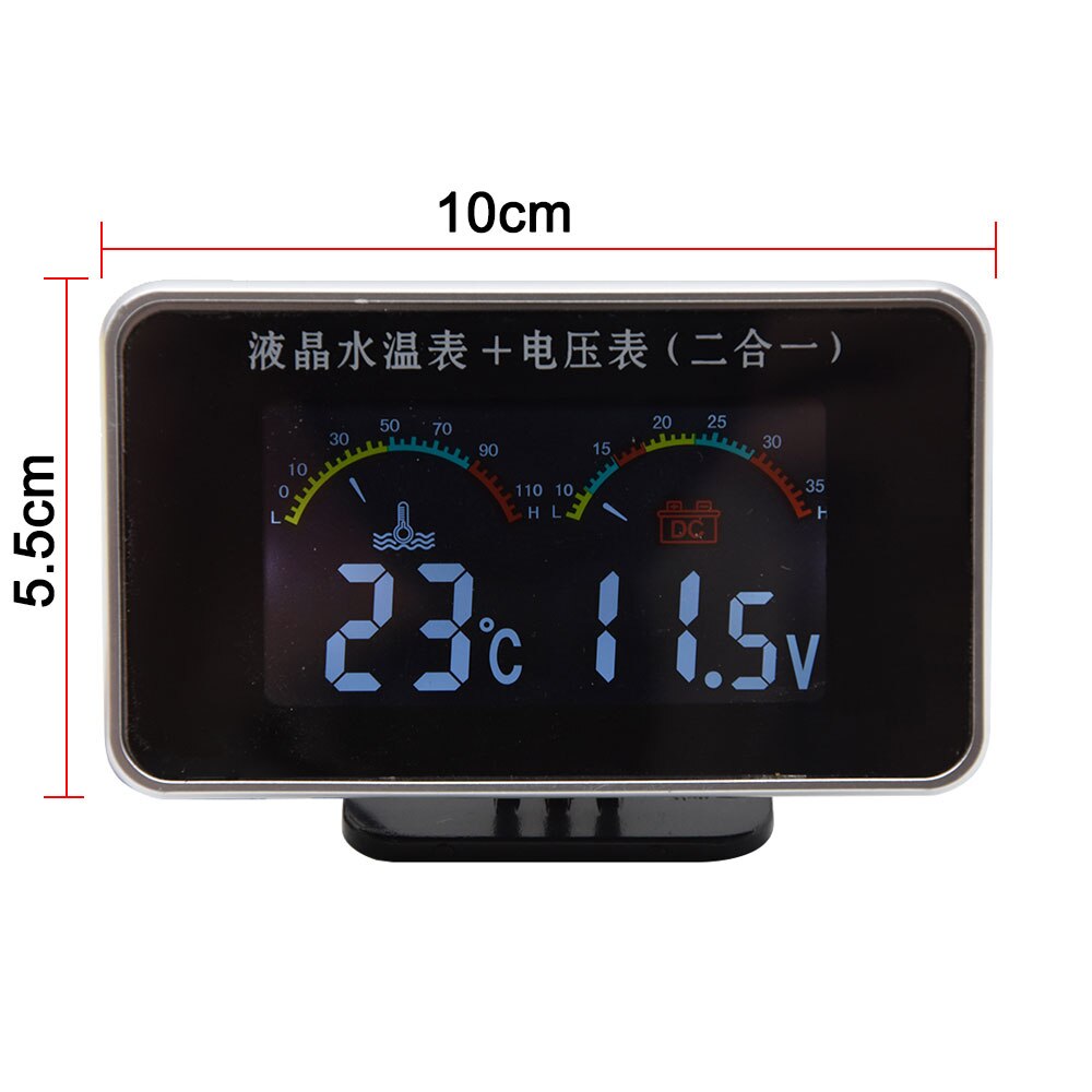 2 In 1 DC 9V-36V Universal water temp gauge + volt... – Vicedeal