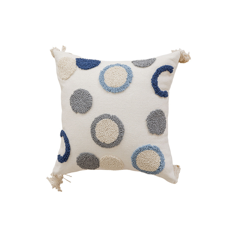 30X50/45x45CM Blue Plush Throw Pillow Cover Simple Geometry Living Room Sofa Cushion Waist Cover Plush Home Decor Cover: green