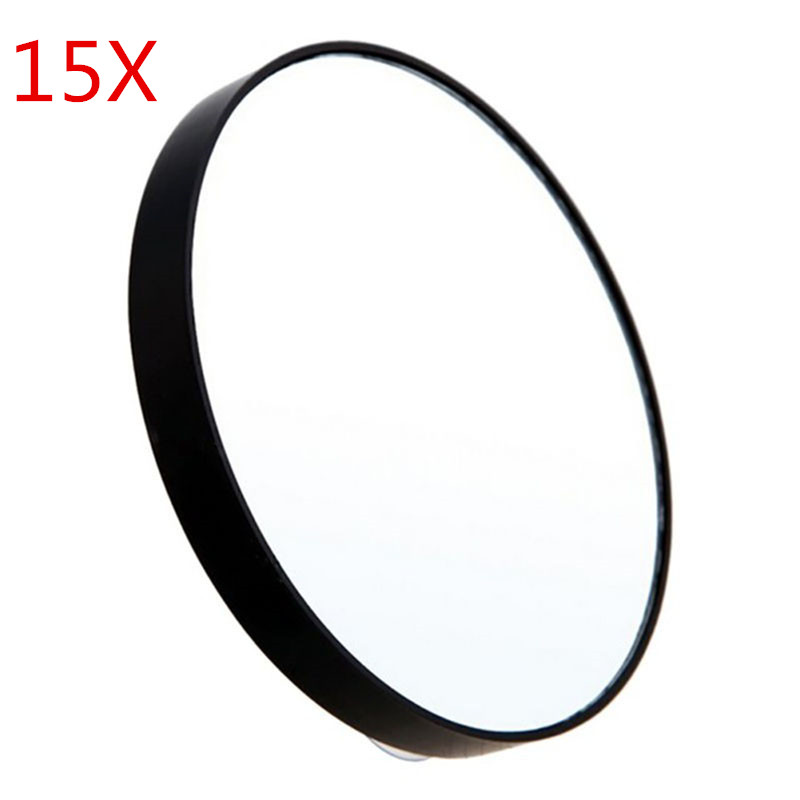 5x 10x 15x forstørrelse skønhedsspejl mini lomme forstørrende kosmetisk makeup forfængelighed spejl med to sugekopper tslm 1: 15x