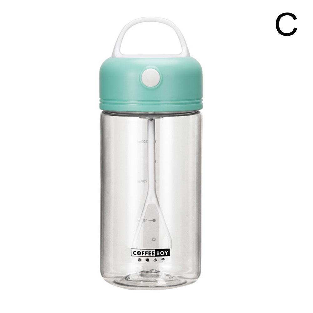 380ML Electric Protein Shaker Blender Coffee Milk Cup Portable Automatic Cup Fitness Sports Water Cup: Light Green