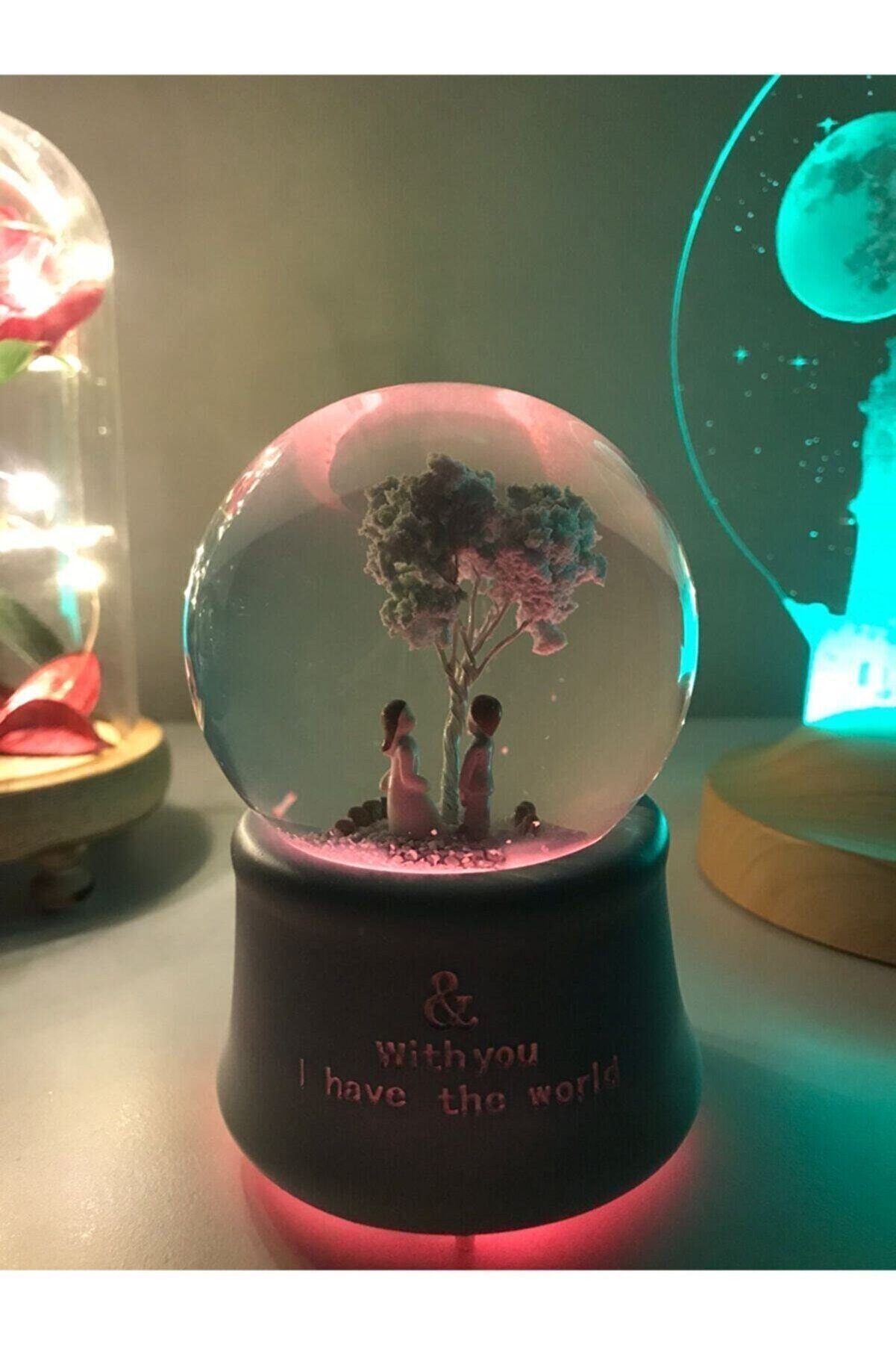 Globe de neige chat mignon, boîte à musique, produits , boules de neige , décoration de maison, Globes éclairés décoratifs