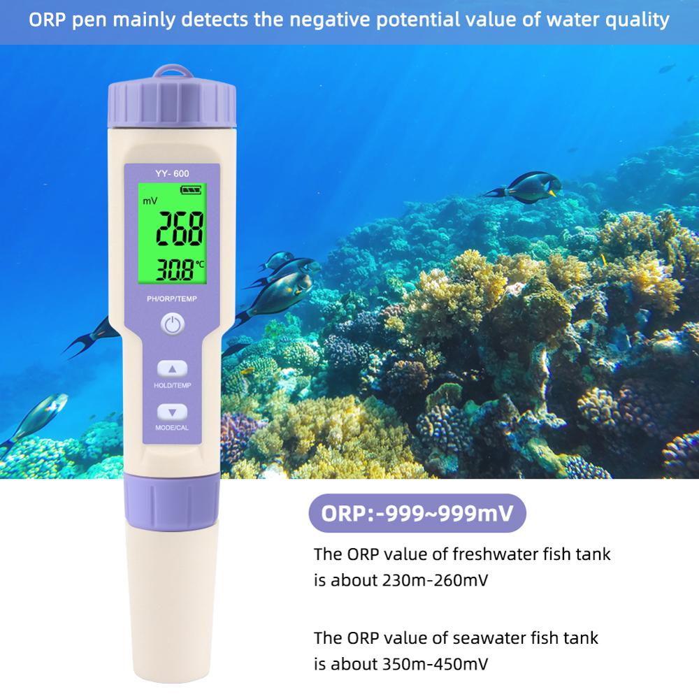 Lcd digital medidor de ph orp tester quantidade de água medidor orp retroiluminação redução oxidação potencial mv ferramentas