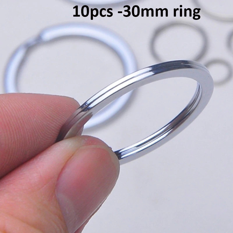 50 stk forsølvet metal blank nøglering nøglering kvindelige mænd nøglering diy nøglering tilbehør nøglering split ring: Mørk khaki