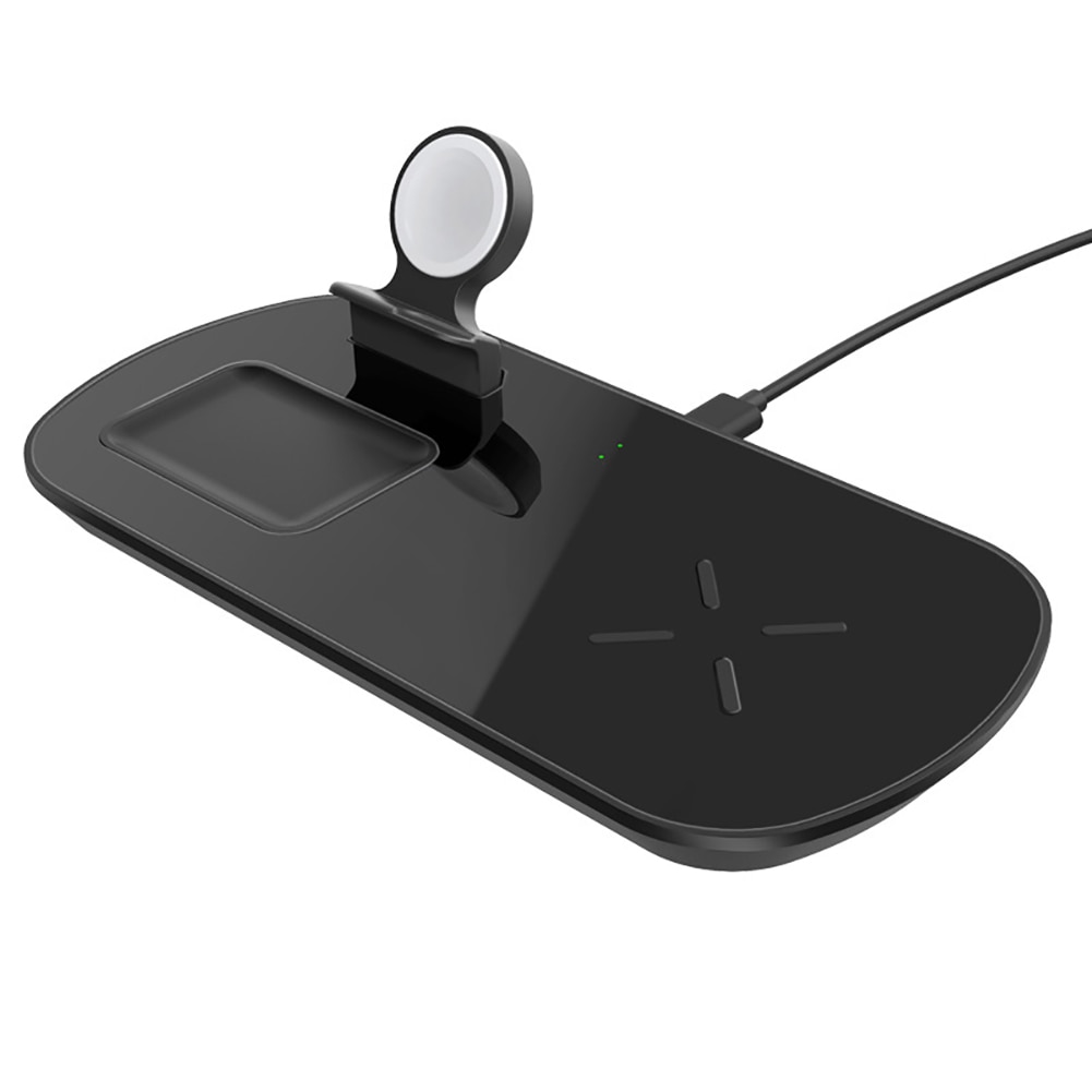 3 In 1 Wireless Charger Fast Charge Charging For Iphone 11 Portable Dock Station Household Wireless Charge Stand For Apple Watch: Default Title