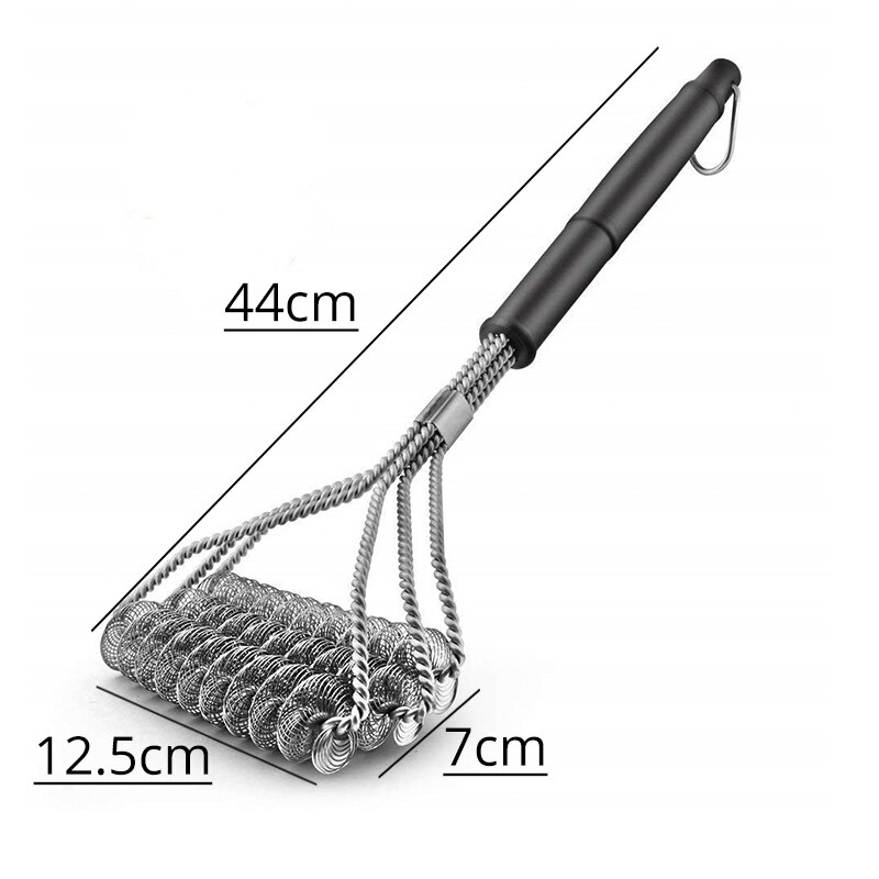 Grillbørste og skraber, bedste grillrenser, perfekte værktøjer til alle grilltyper, inklusive weber, ideelt grilltilbehør: E