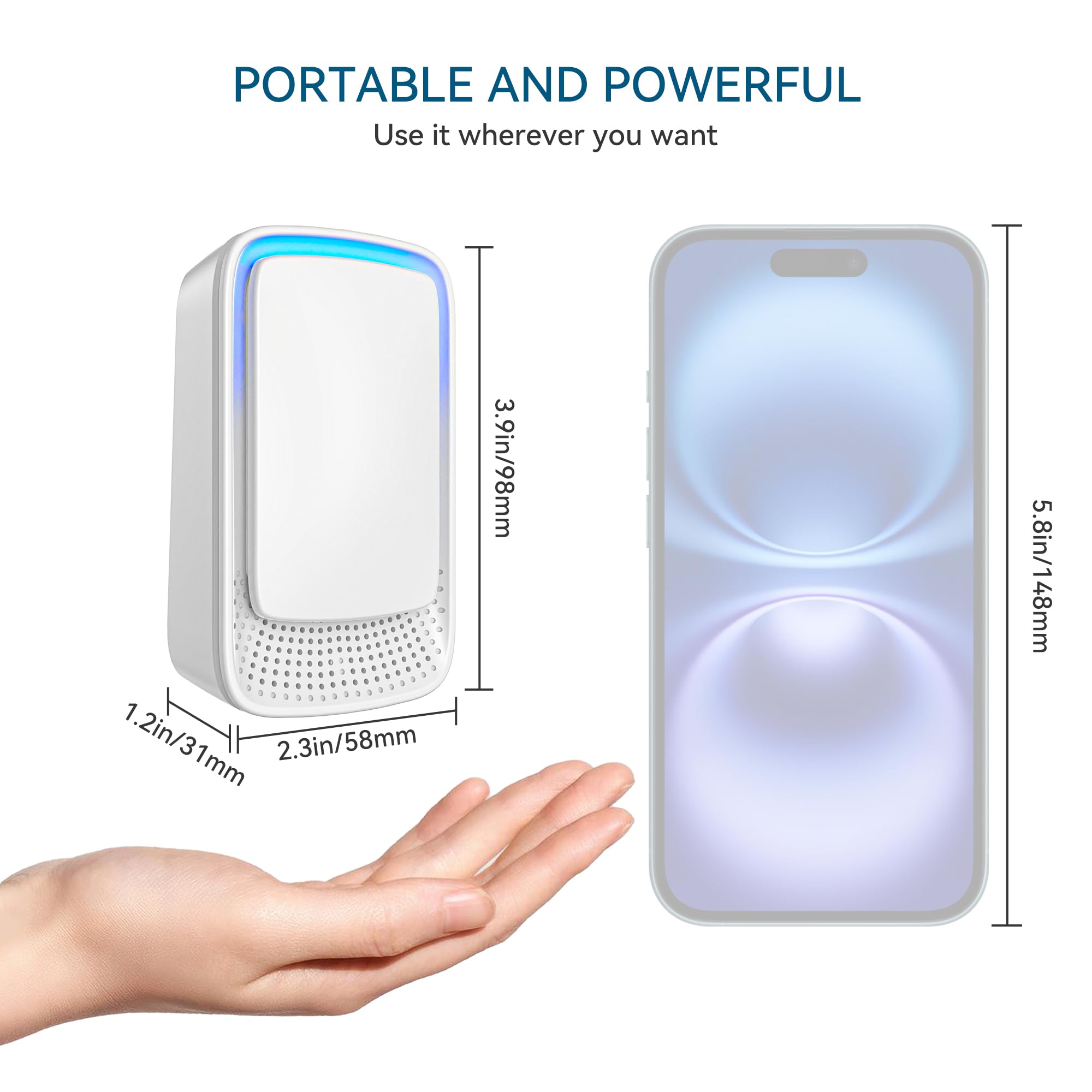 Purificador de aire enchufable, ionizador, purificador de aire, tecnología de iones negativos para el hogar, funcionamiento silencioso para dormitorio, Mini aire limpio para mascotas
