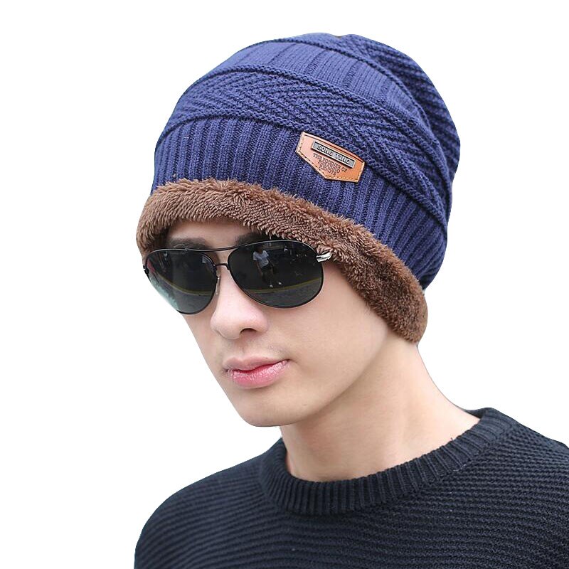 Casquette et écharpe de Ski en cuir | 2 pièces, chapeau et froid pour femmes et hommes, chapeau tricoté, Bonnet , Bonnet, bonnets