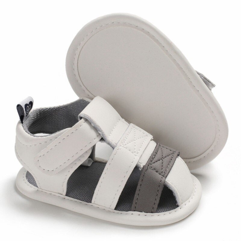 Baby Sandals Newborn Baby Boy Shoes PU Baby Boy Sandals Breathable Anti-Slip Casual Baby Boy Sandals