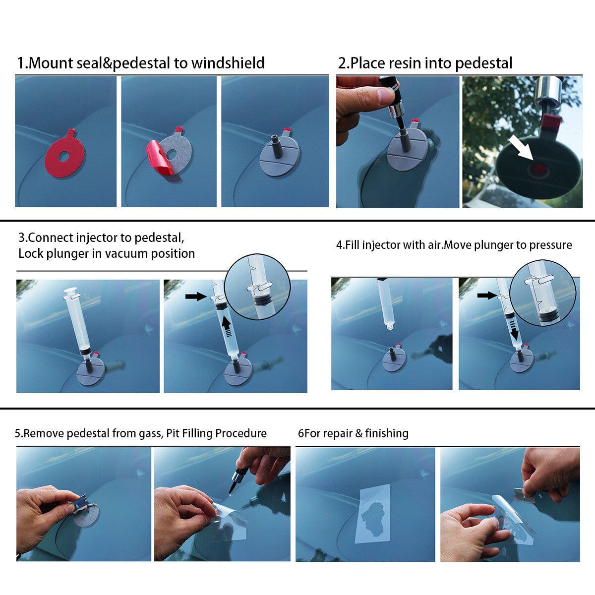 Premium Car Crack Windscreen Glass Repair Kit DIY Chip Windshield Glass Wind Screen