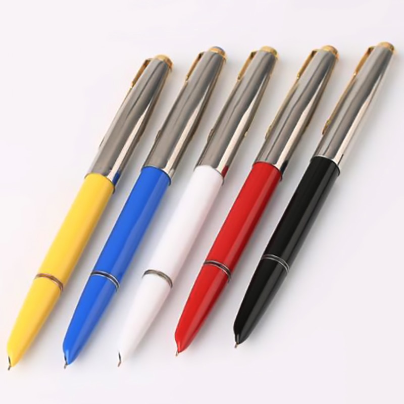 Authentic HERO 616 Classic Nostalgic Fountain Pen 616-2 Golden Clip / Cap Ink Pen Iridium Fine Nib 0.5mm for Student