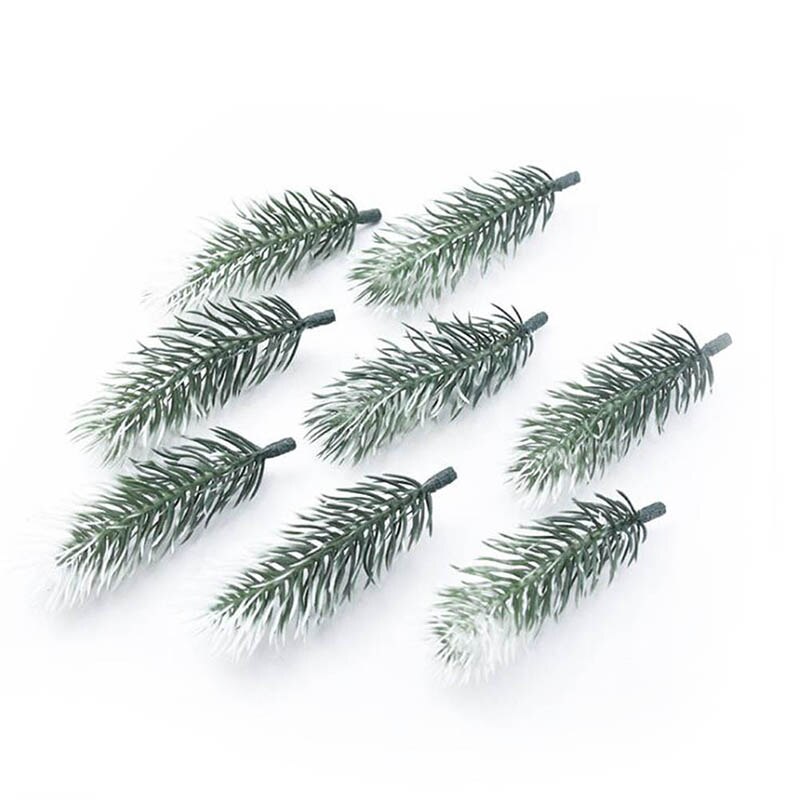 20Pcs Plastic Dennennaalden Woondecoratie Accessoires Kerst Guirlande Materiaal Scrapbooking Wedding Kunstplanten S/M/L