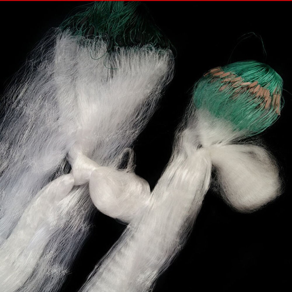 3 Layers 90x1.5m Fish Net Fishing Gear Fish Trammel Gill Net Mono Multinylon 60mm