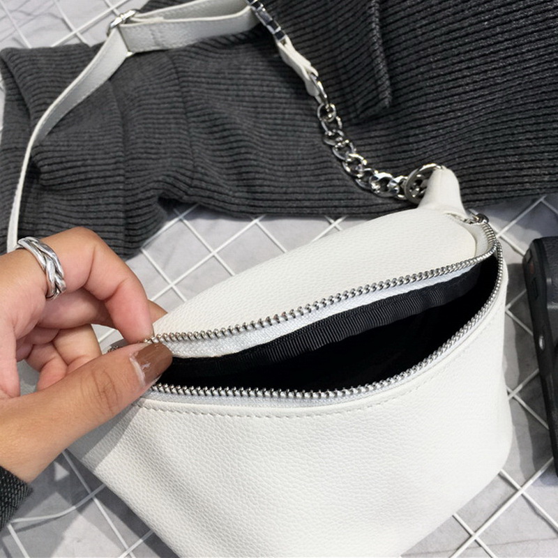 DIINOVIVO chaîne Fanny Pack banane taille sac nouvelle ceinture sac femmes taille Pack PU cuir poitrine sac ventre sac WHDV0462