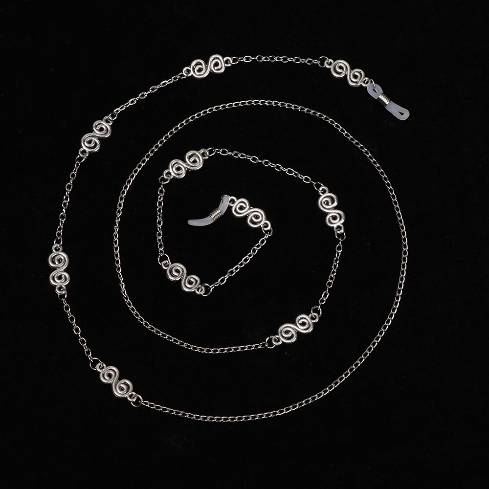 Lunettes antidérapantes à chaîne étoile lune | Vintage femmes hommes, lunettes lanière en métal, collier lunettes accessoires 1 pièce