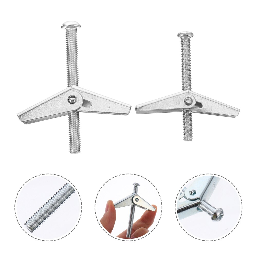 20pcs Toggle Bolts Practical Sturdy Drywall Bolts Hanging Heavy Items Bolt for Indoor