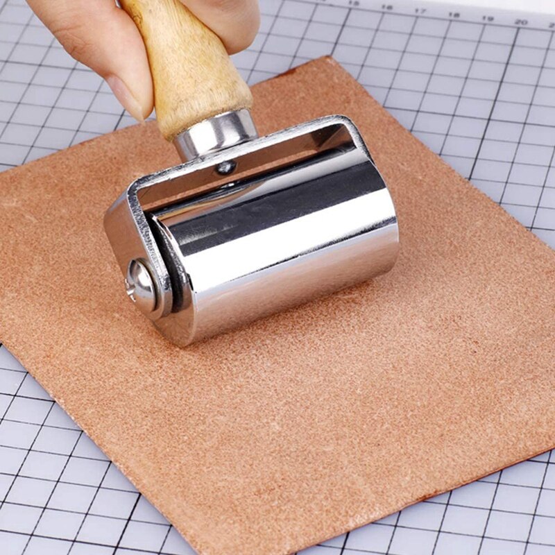 Rodillo para laminar pegamento de cuero, rodillo para Borde de prensa, herramientas de platina para manualidades DIY (26mm + 60mm), paquete de 2 unidades