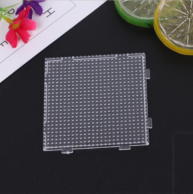 Yant jouet 10 pieces/set 5mm hama beads pegboard transparent template board circular square diy illustration material board perler beads: Square