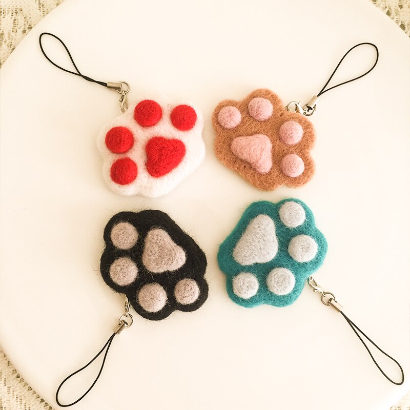 Felt Cut Cat Footprint Shapes Template Handmade Wool Felt DIY Craft Tool 6.8X6.8CM Animal Palm DIY Felt Package For Rookie User