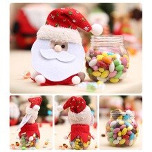 Christmas Candy Box Jar Santa Claus Snowman Container Decor Decoration Cute
