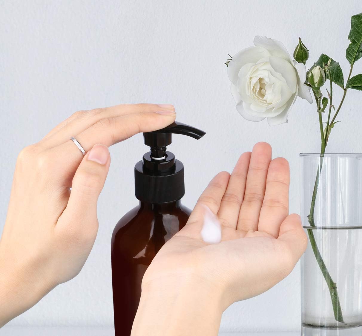 Pompflesdispenser, 300/500ml lege plastic douche-dispenser, navulbare zeep- en shampoopompdispenser, containers