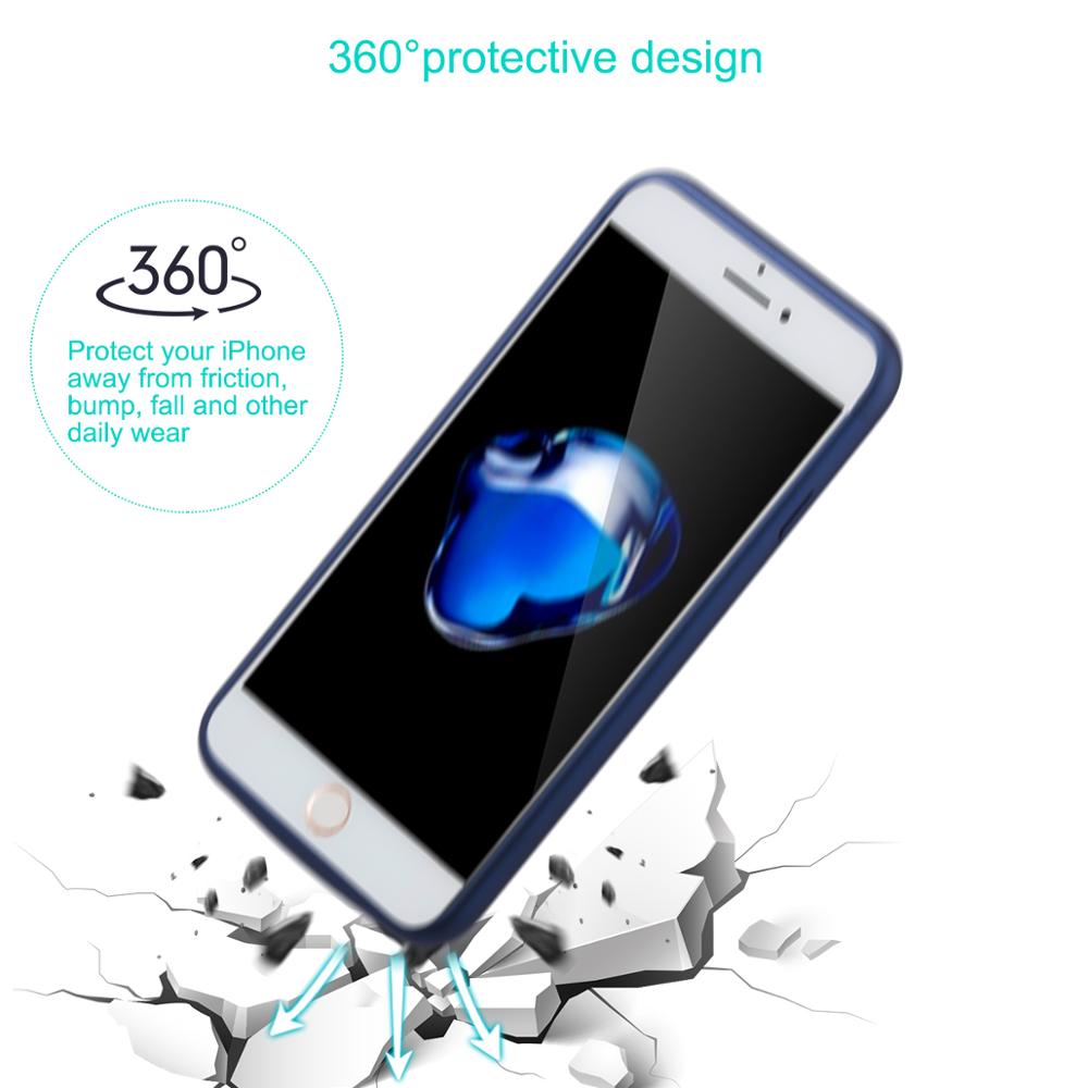 For iPhone 7/8 7P/8plus Battery Charger Case External Power Bank Charging Cover smooth surface for i Phone 7 8 Battery Case