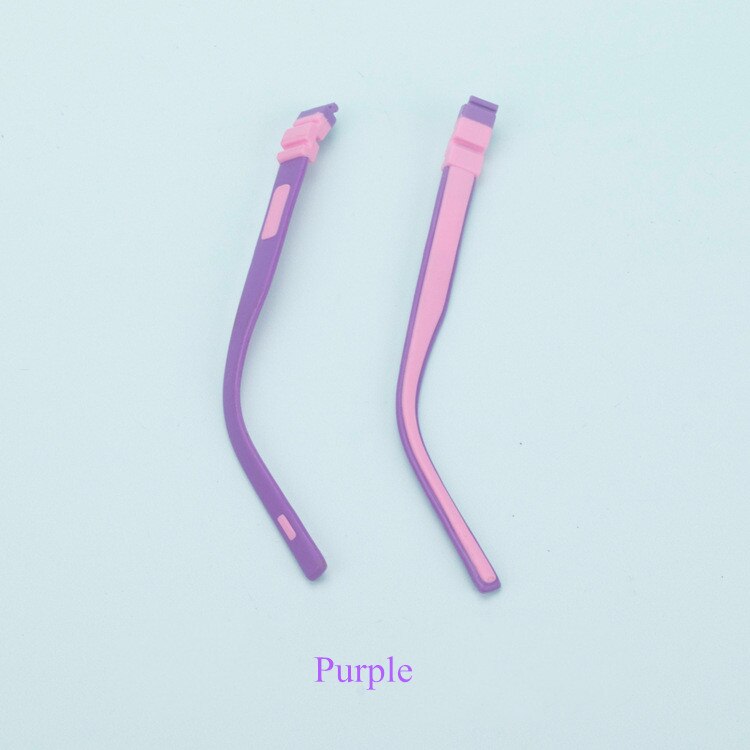 Children&#39;s silicone glasses legs Snap-on color silicone temples pair Multi-color optional Children&#39;s glasses accessories: black